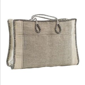 Tote Bag xl Jute Cotton with Pockets
